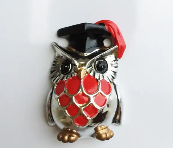 Athena's pet painted electroplated owl Dr. Germany Greece Spain tourist souvenir refrigerator stickers | Дом и сад