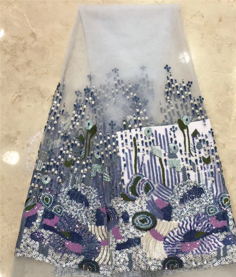 

High quality BZL-8.1513 french lace fabric african lace fabric with embroidery mesh tulle fabric