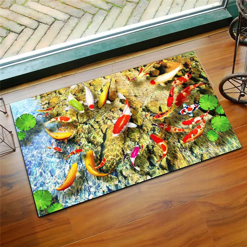 

Memory Foam Bathroom Carpet 3d Printed Anti-slip Floor Mat For Toilet 20 Pattens Bathroom & Kitchen Carpets Tapete Alfombra Mats