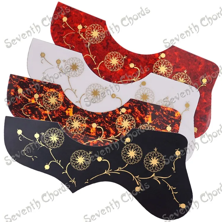 EJ200 Left handed Acoustic Guitar Pickguard Pick Guard Anti-scratch Plate With Gold Flower / White &amp Red Brown Black choose | Спорт и