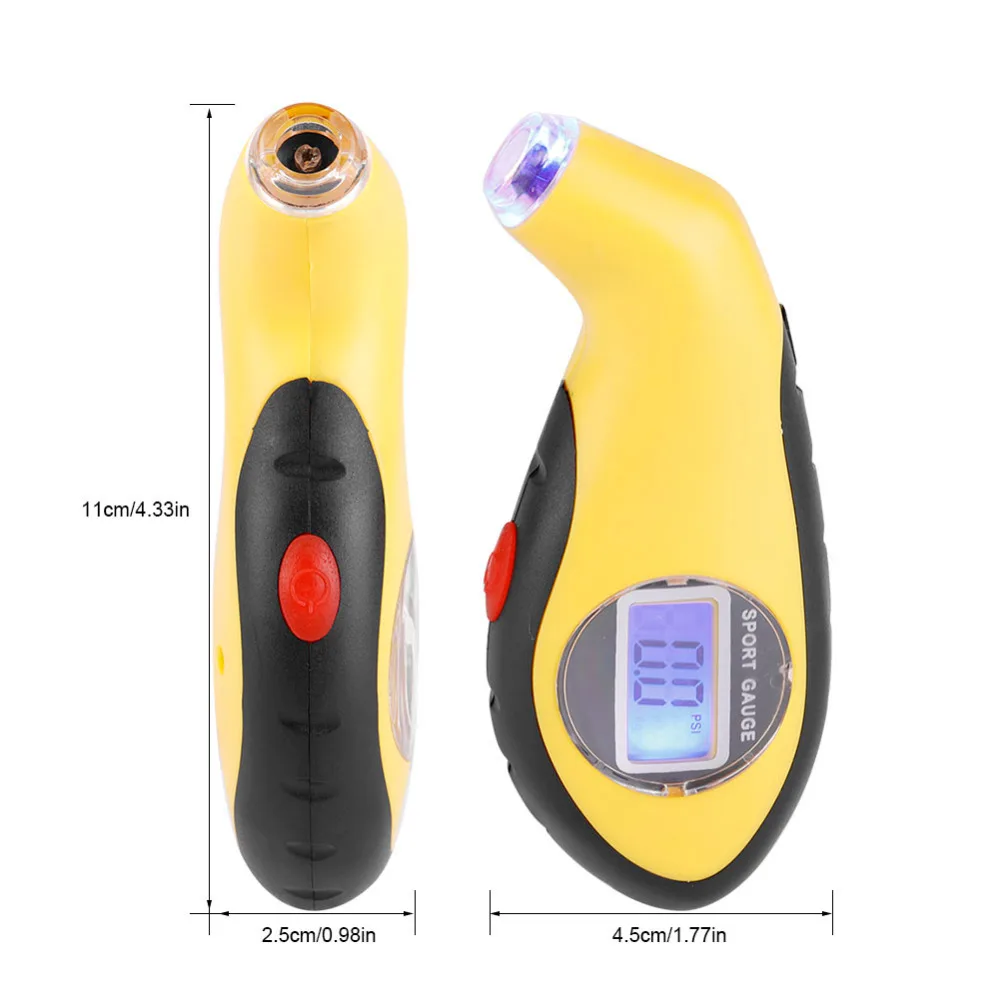 Профессиональный 100PSI PSI цифровой датчик давления воздуха в шинах портативный тестер инструмент для авто автомобиля мотоцикла измерительные инструменты