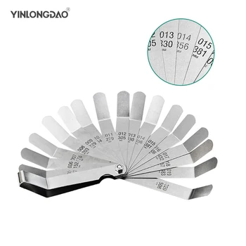 

Feeler Gauge Metric 0.127-0.508mm 0.005-0.020 inch Valve Offset Feeler Gauge High Strength 16 Blade Easy to use Durable