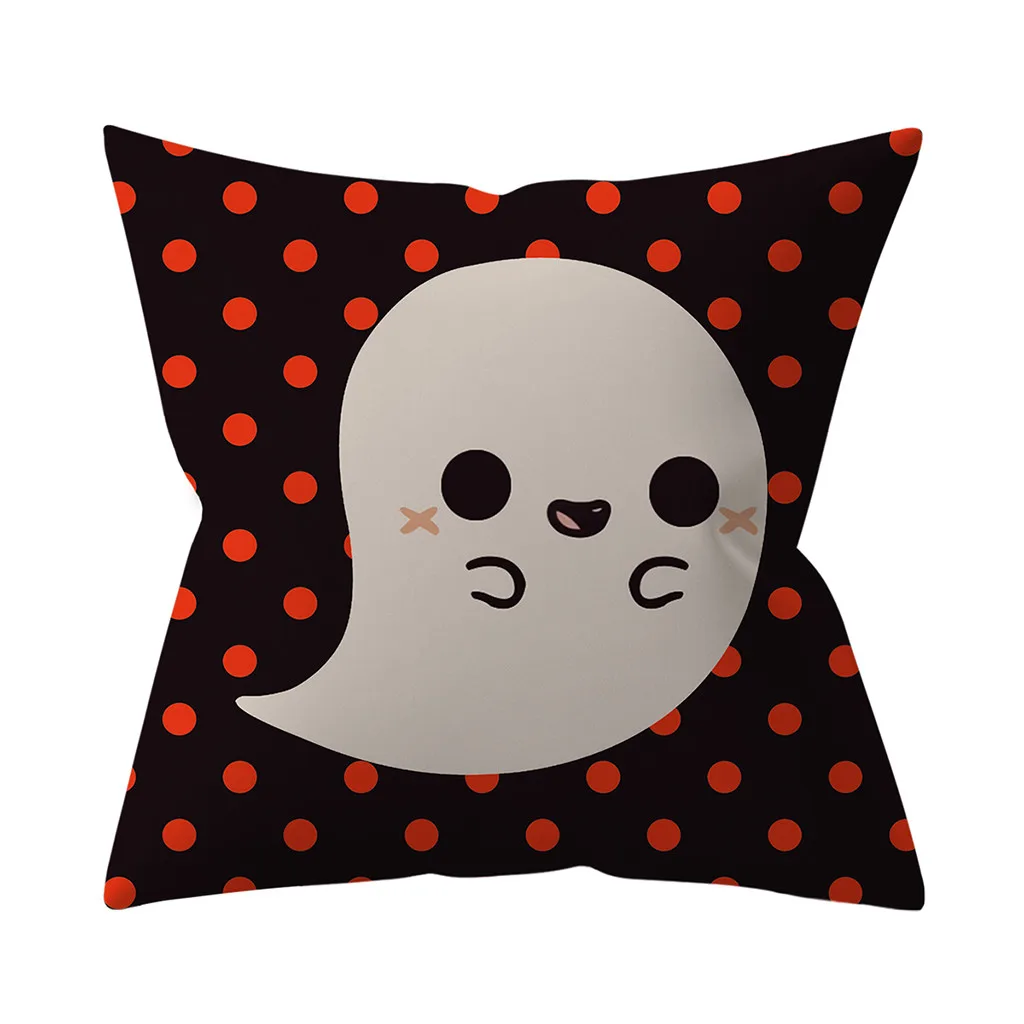 A Trick or treat/pumpkin Cushion Cover 45*45cm Happy Halloween Throw Pillow Cover Happy Fall Y'all ghosts Horror Pillowcase - Цвет: A
