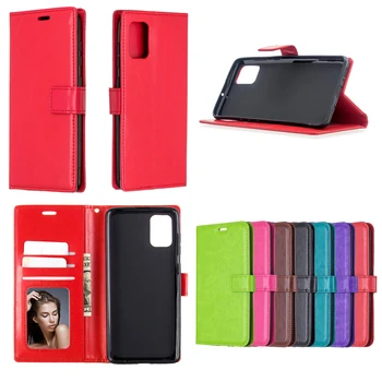 

10pcs/lot PU leather Flip Wallet Phone Case For Samsung Galaxy S20 Plus S20 Ultra A71 A51 M40S A41 A11 A01 M31 TPU inner Cover