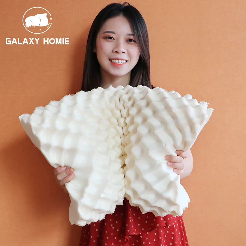 Orthopedic Sleeping Bed Pure Latex Pillow Cervical Massage For Home