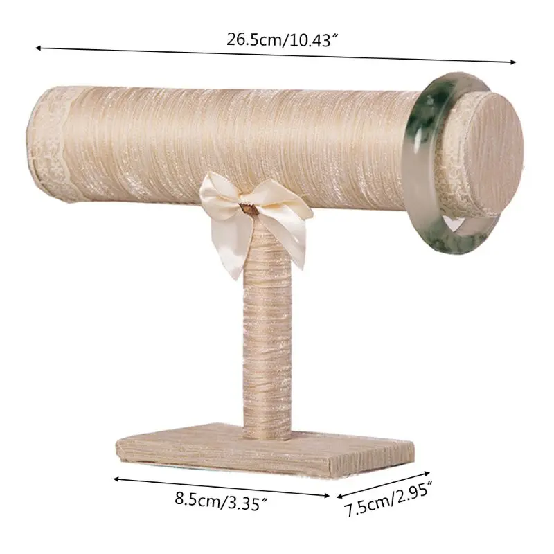 Т-образная элегантная стойка для браслета и галстука, подставка для часов цвета шампанского с галстуком-бабочкой, ювелирные изделия