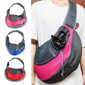 

【US Warehouse】Pet Dog Cat Puppy Carrier Comfort Travel Tote Shoulder Bag Sling Backpack Rose Red S