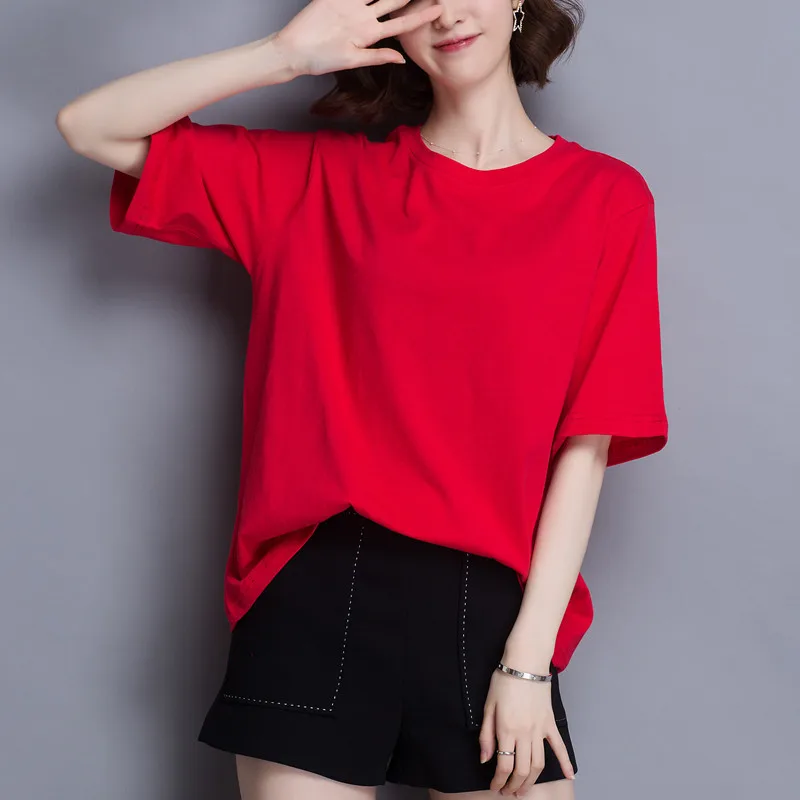 

2020 T-Shirt Women Short Sleeves Shirt 100% Cotton Awesome Femme Summer Top