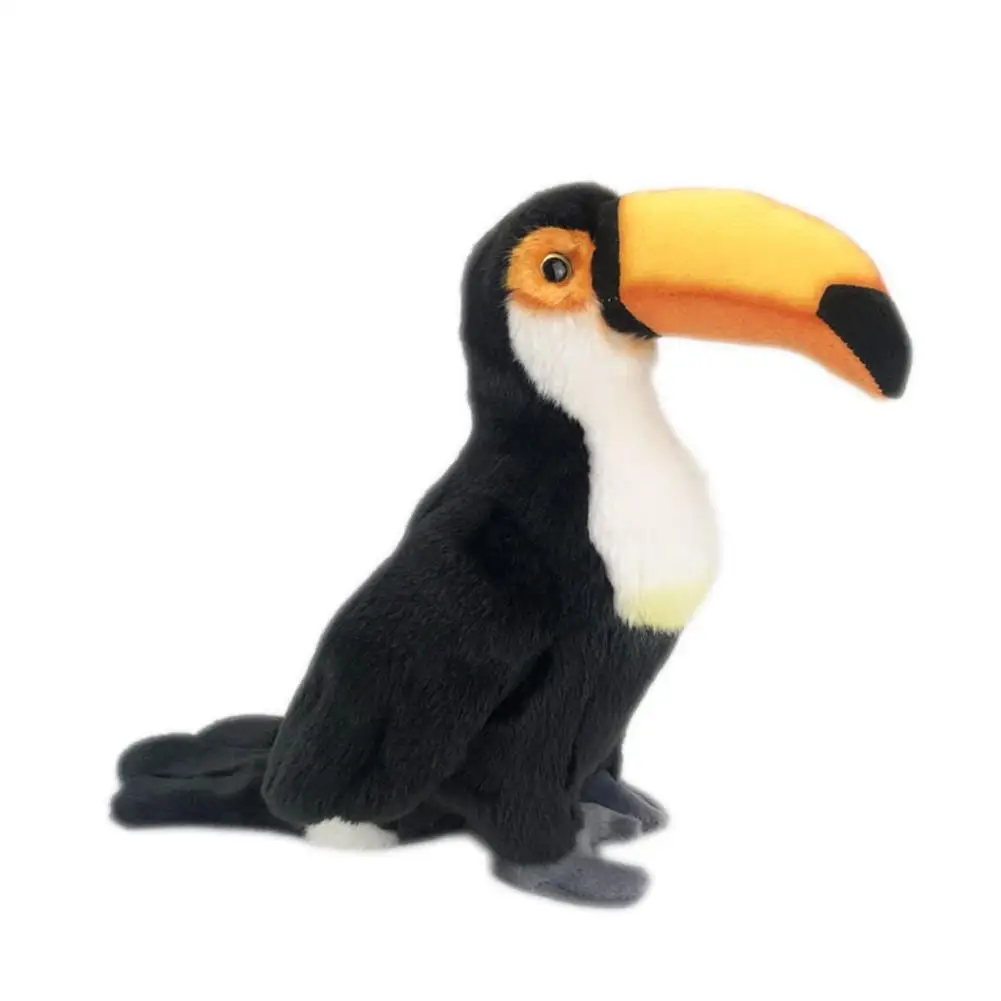 Simulation Toucan Bird Plush Stuffed Doll Kids Toy Home Office Desktop Decor