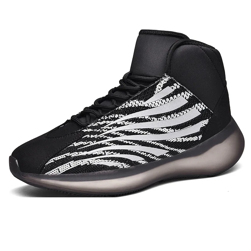 Баскетбольная обувь мужская обувь Летающая ткань Светоотражающие дышащие маленькие белые кроссовки мужские кроссовки для отдыха torre