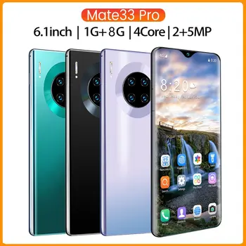 

6.1" Smartphone for Mate33 Pro Big Screen Android Phone Hd Display Hd Camera Twilight Streamline Fashion Shape Mobile Phone