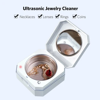 

Ultrasonic Jewelry Cleaner For Trip Kit Sterilization Quick Washing Set Easy Journey USB Auto Jewelry Cleaning Case