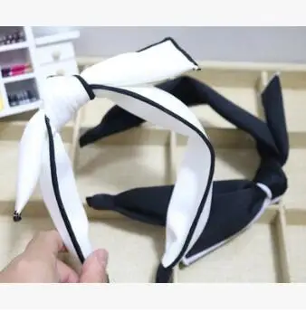 60 шт/лот DIY мульти ткани простые заячьи уши повязка на голову бант 2 стиля Расширенная повязка для волос Инструменты для укладки HA836