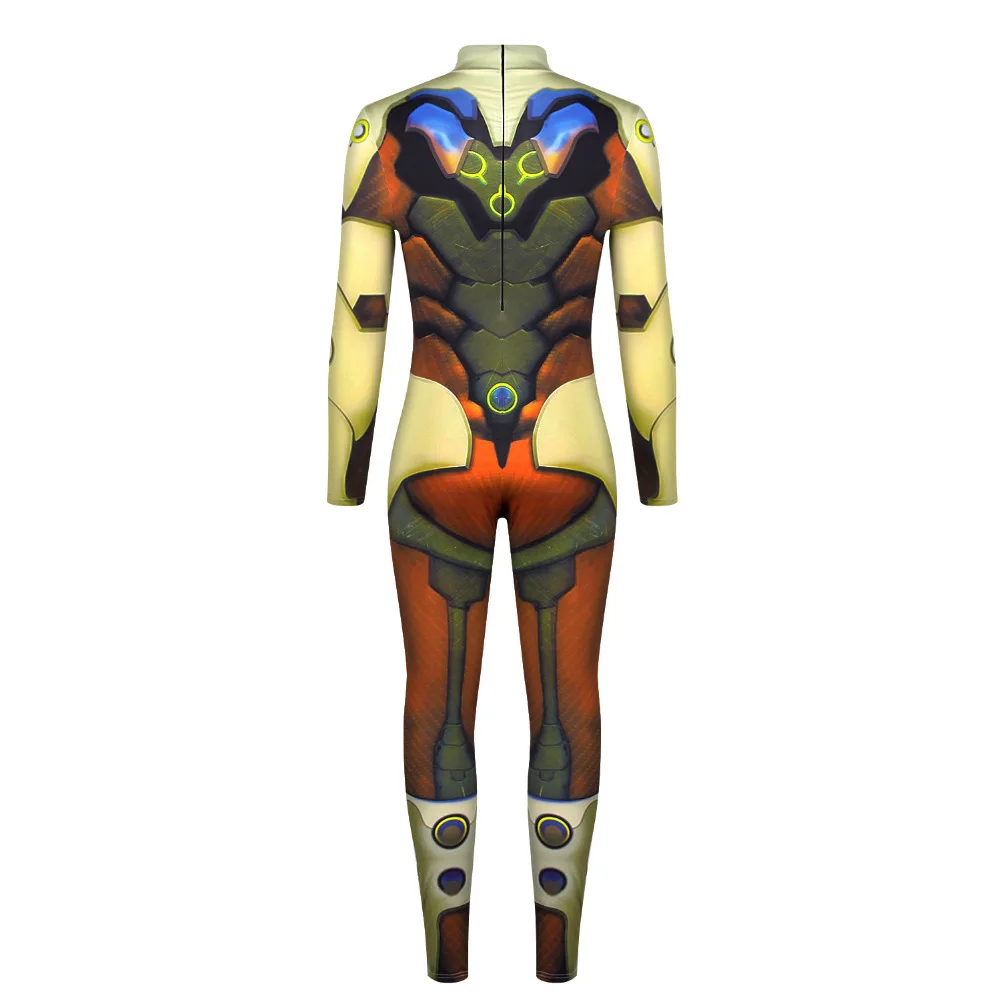 Adult Men Overwatch Cosplay Costume Suit Zentai Bodysuit Full Body Jumpsuit Halloween Party Cosplay Game Costume