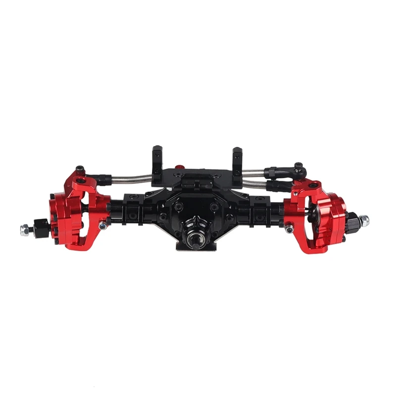 

Aluminum CNC Anodized Full Front Portal Axle for 1/10 RC Crawler Car Axial SCX10 II 90046 90047 Upgrade Parts Black and Red
