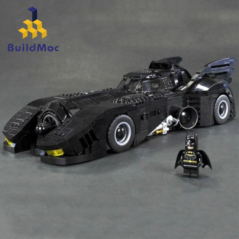 BuildMoc Лига Справедливости Бэтмен UCS Batmobile 1989 Final 30 Diecasts игрушка автомобиль модель
