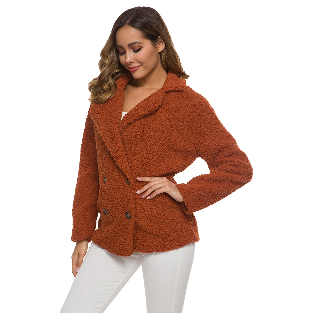 Женский осенне-зимний кашемировый свитер с имитацией ягненка, женский свободный свитер, пальто, бархатная утепленная женская одежда