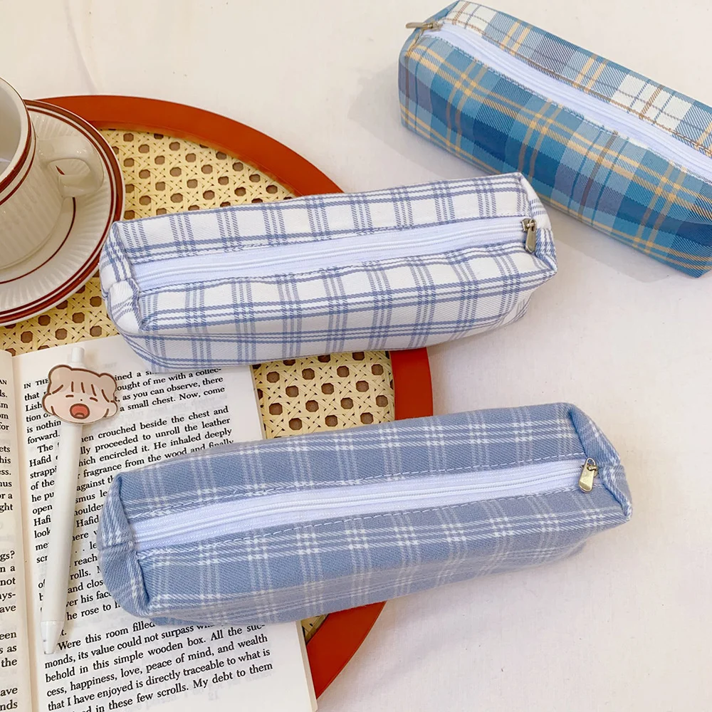 Sweet And Lovely Plaid Pattern Pencil Case Kawaii Pencil Bag Funny Pencilcase Cartoon Students School Supplies Cute Stationery Sweet And Lovely Plaid Pattern Pencil Case Kawaii Pencil Bag Funny Pencilcase Cartoon Students School Supplies Cute Stationery