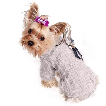 

Dog Sweater Autumn Winter Rose Flower Design Sweaters For Dogs 6091035 Pet Clothing Supplies Gray