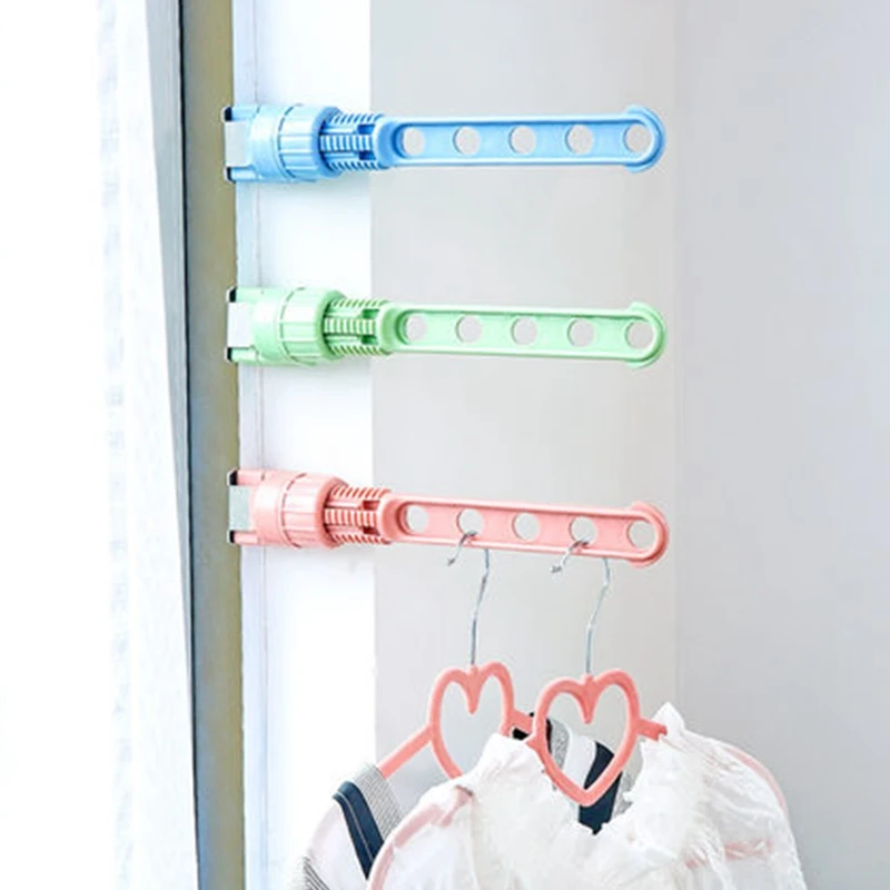 

Creative Portable Clothes Drying Rack Multifunctional Five-hole Windproof Clothing Hanger Household Space Saving Storage Hook