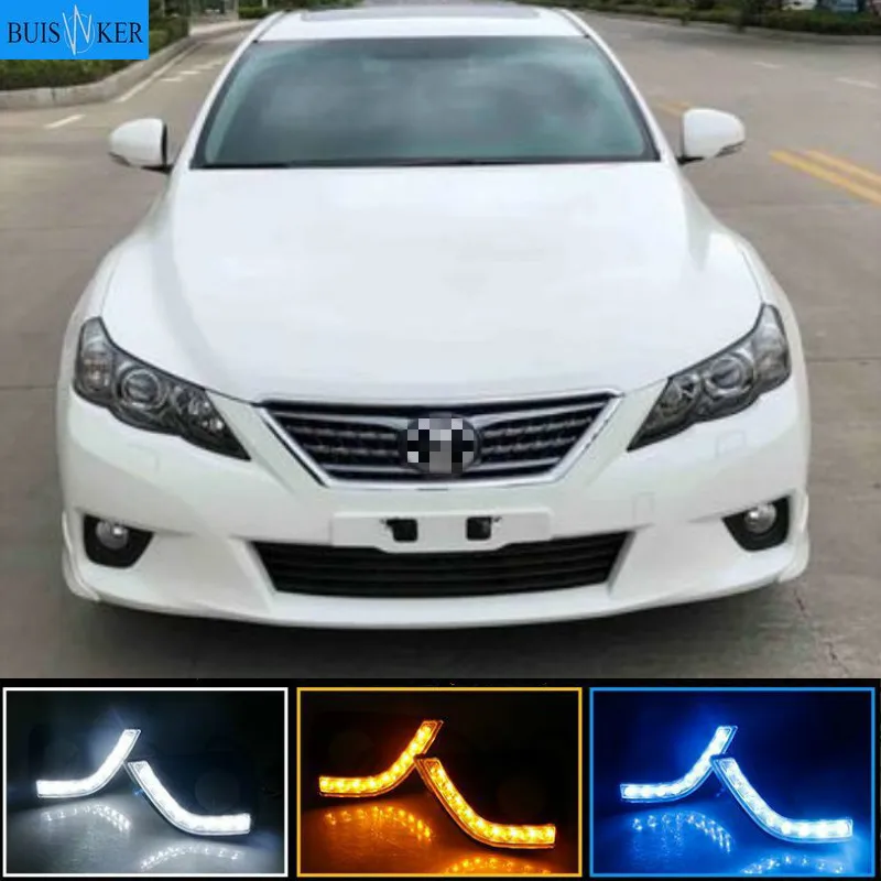 Светодиодный ные дневные ходосветильник drl с функцией диммера для Toyota MARK X REIZ 2011 ~
