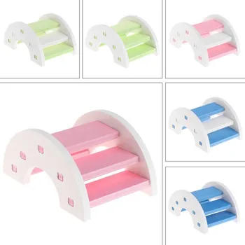 

Arch Bridge For Hamster Wood Chew Toys Teeth Care Molar Toy For Rabbit Chinchilla Pet Molar Toys Colorful Mini Stairs HFing