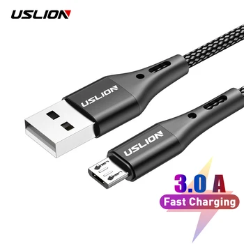 

USLION 2m 3m Micro USB Cable 3A Fast Charging Data Cable for Xiaomi Samsung S7 Android Mobile Phone Micro Charger Data Cable