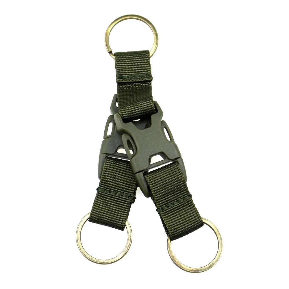 Тактический Рюкзак Molle с пряжкой на ремне, двойной брелок, БЫСТРОРАЗЪЕМНАЯ Пряжка, карабин для походов, кемпинга, вешалка, Открытый зажим