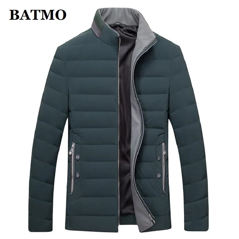 BATMO, Новое поступление, высокое качество, 80% белый утиный пух, куртки для мужчин, мужские зимние парки, большие размеры, L-7XL, 1712 - Цвет: Зеленый