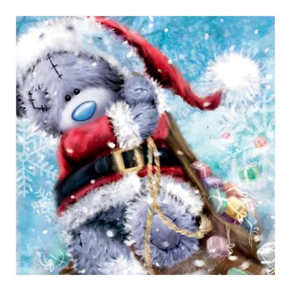 

cartoon teddy bear Moge Diamond Painting Full Round New DIY Toy sticking drill cross stitch 5D embroidery simple home decorative