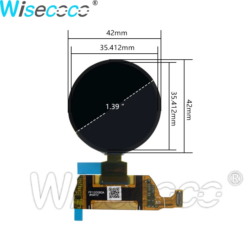 Wisecoco 1.39 ġ 454*454  OLED ÷ IPS 325PPI DCI-P3 450Nits MIPI Ʈѷ 尡ִ AMOLED ũ