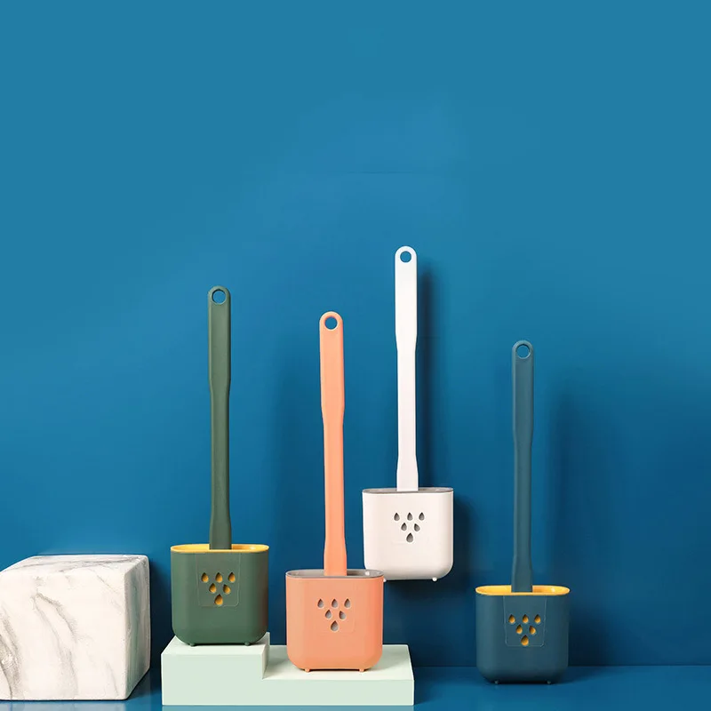 [ppxo] Tpr Silicone Bàn Chải Bồn Cầu Phẳng Đầu Bàn Chải Mềm Nhà Vệ Sinh Không Có Kết Thúc Chết Bàn Chải Làm Sạch Dụng Cụ Vệ Sinh Gia Đình Phụ Kiện Nhà Vệ Sinh