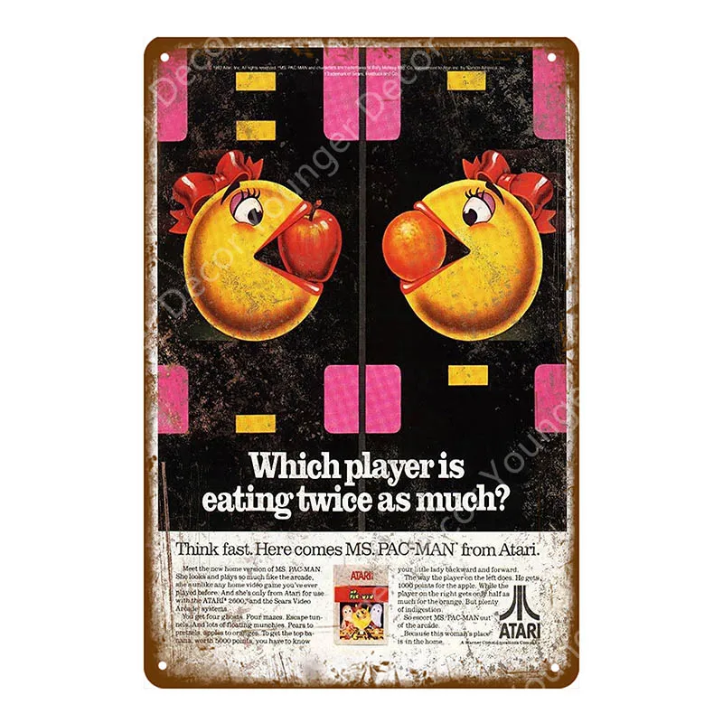 YD7958G Игровой игровой плакат геймер, настенные наклейки, винтажная художественная роспись, доска для детской комнаты, игровой центр, домашний декор, металлические знаки - Цвет: YD7958G