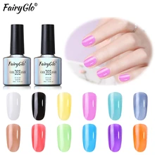 FairyGlo 10 мл полупрозрачный цветной УФ-гель для ногтей драгоценный камень стекло Гибридный лак для гель для дизайна ногтей лак маникюрный лак