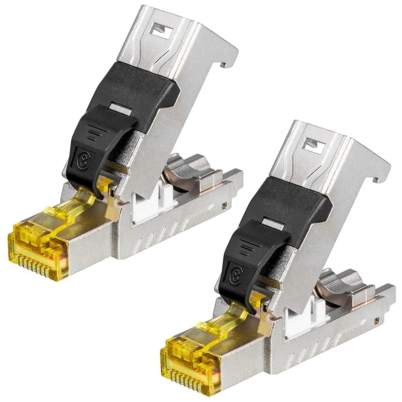 HOT-RJ45 CAT 8 1 сетевой штекер позолоченные контакты обжимной LAN гигабитный разъем для