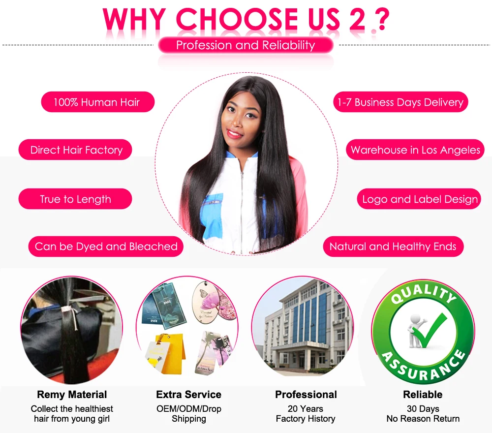 Ali Julia Hair Brazilian Straight Human Hair Bundles Remy 8 Inches to 30 Inches 1PC 3PCS 4PCS 100% Human Hair Weave Extensions (2)