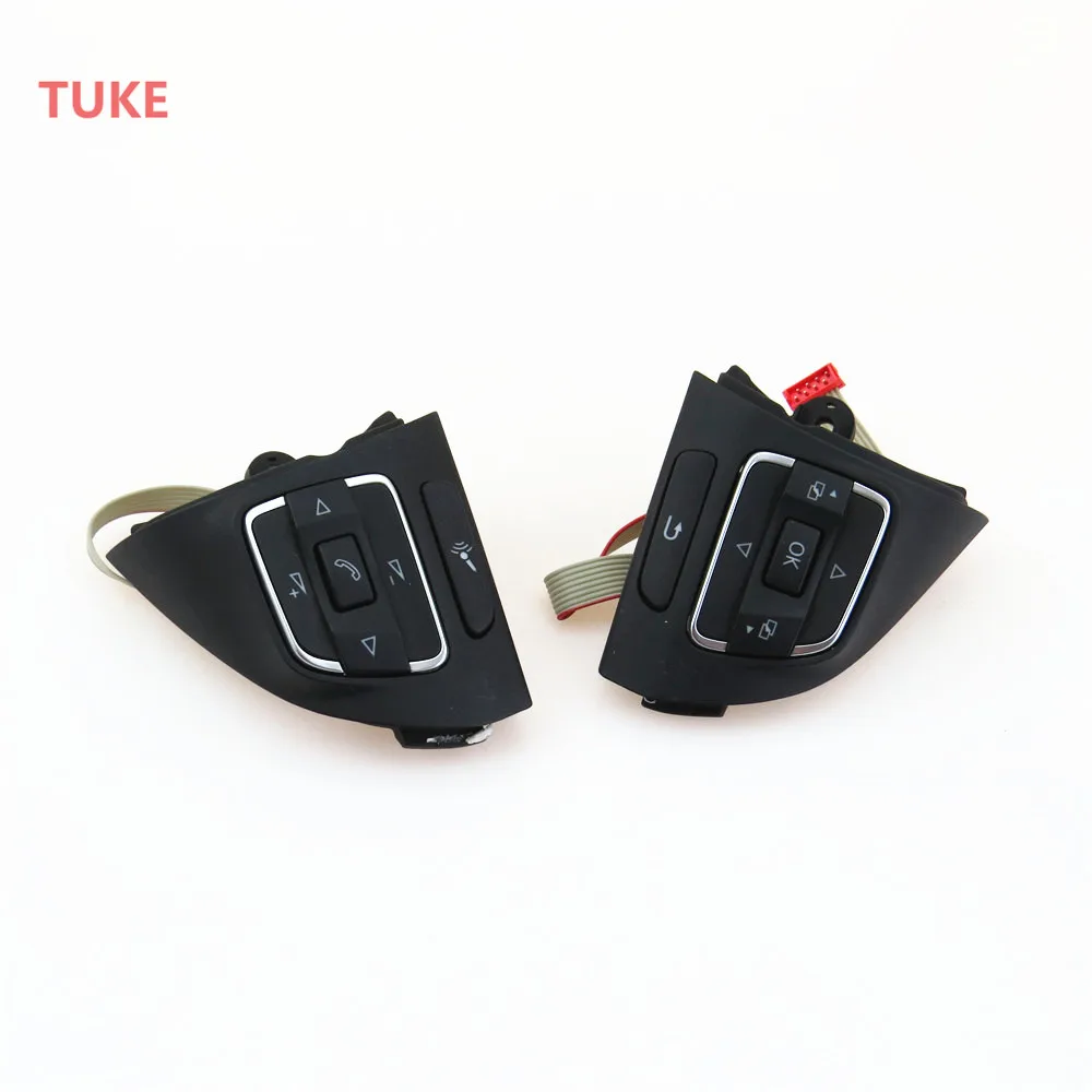 

RWSYPL Multifunction Steering Wheel Combination Control Switch 5C0 959 537 A 5C0 959 538 B For Caddy Touran Tiguan Golf MK6 EOS
