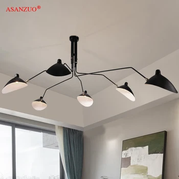 

Retro industrial loft Nordic Iron Ceiling light living room creative artistic personality Duckbill lampshade spider Ceiling lamp