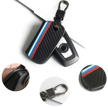 

Carbon Fiber Key Cover Leather Remote For BMW F01-F33 F80 X1 X3 1Pcs Automotive Practical Durable New