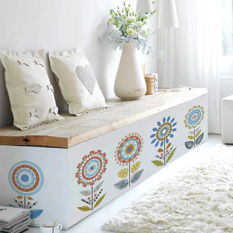 Wall Stickers Romantic Garden Flowers Kickline Decor For Home Living Room Bedroom Accessories Decor Mural DIY Wall Art Decals