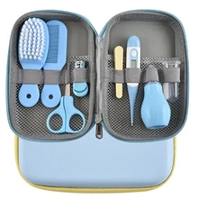 8 шт./компл. набор средств по уходу за грудным ребенком Ножницы Набор для ногтей дети здоровье портативный мешок детский термометр расческа Пинцет подарок YJW003