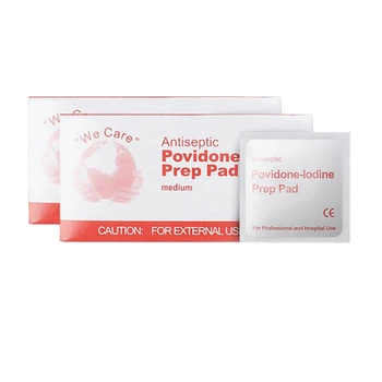 

200Pcs Portable Povidone-Lodine Prep Pad Sealed Sterile Packing Disposable Wound Disinfection Pad For Outdoor Travel Home
