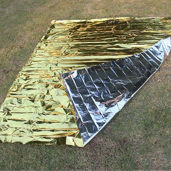 160*210CM Emergency Blanket Outdoor Survive First Aid Rescue Kit Windproof Waterproof Foil Thermal Blanket for Camping Hiking 6