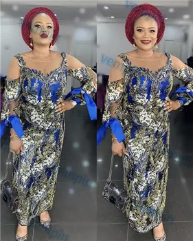 

African Tulle sequin Lace Fabric African French Lace Fabric High Quality Nigerian Embroidery Mesh Lace For Wedding Party Dress