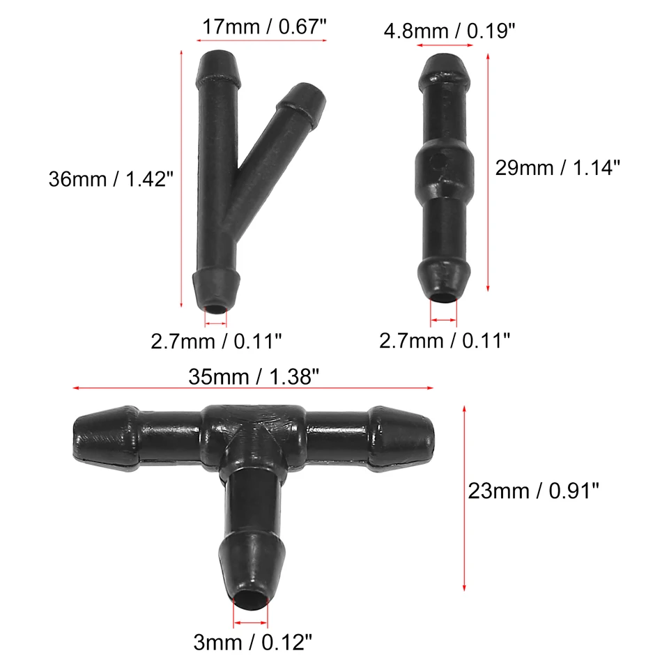 X Jet Spray Nozzle Pressure Washer 2-PC Universal Windshield Washer Nozzles - 4-Way Adjustable Water Spray For Most Cars (Black) Rocket Water Sprinkler