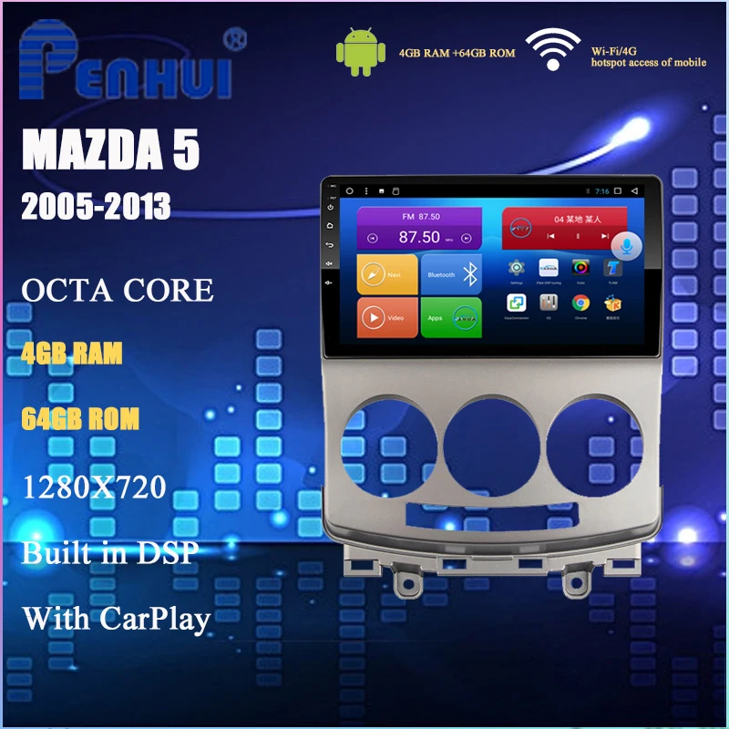 

Android Car DVD For Mazda 5 (2005-2013) Car Radio Multimedia Video Player Navigation GPS Android 10.0 Double Din