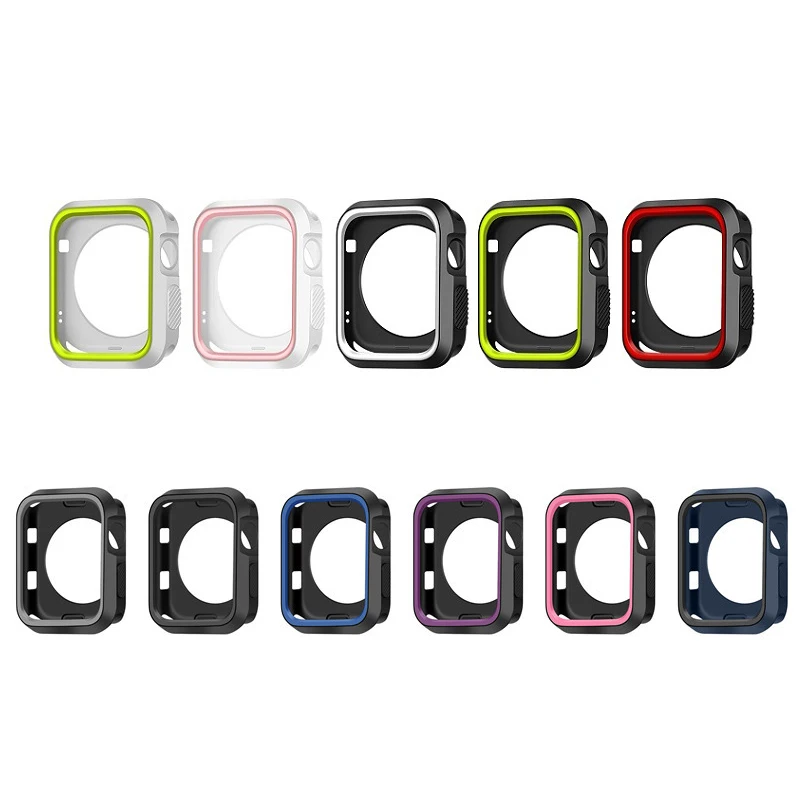 

Watch Cover for Apple Watch Series 4 44mm 40mm Case for iWatch 1/2/3 42mm 38mm Watch Accessories Soft silicone protective shell