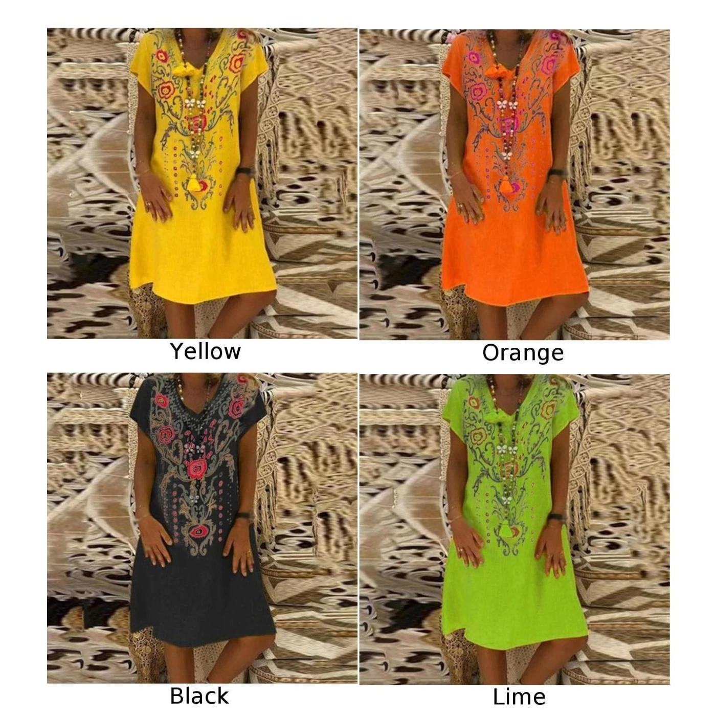 Женское платье с v образным вырезом в стиле ретро модные вечерние платья принтом