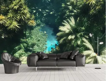 

Tropical Forest Plant Wall Mural 3d Photo Wallpaper for Sofa TV Backdrop Makeup Backdrop Contact Paper Wall Decor Custom