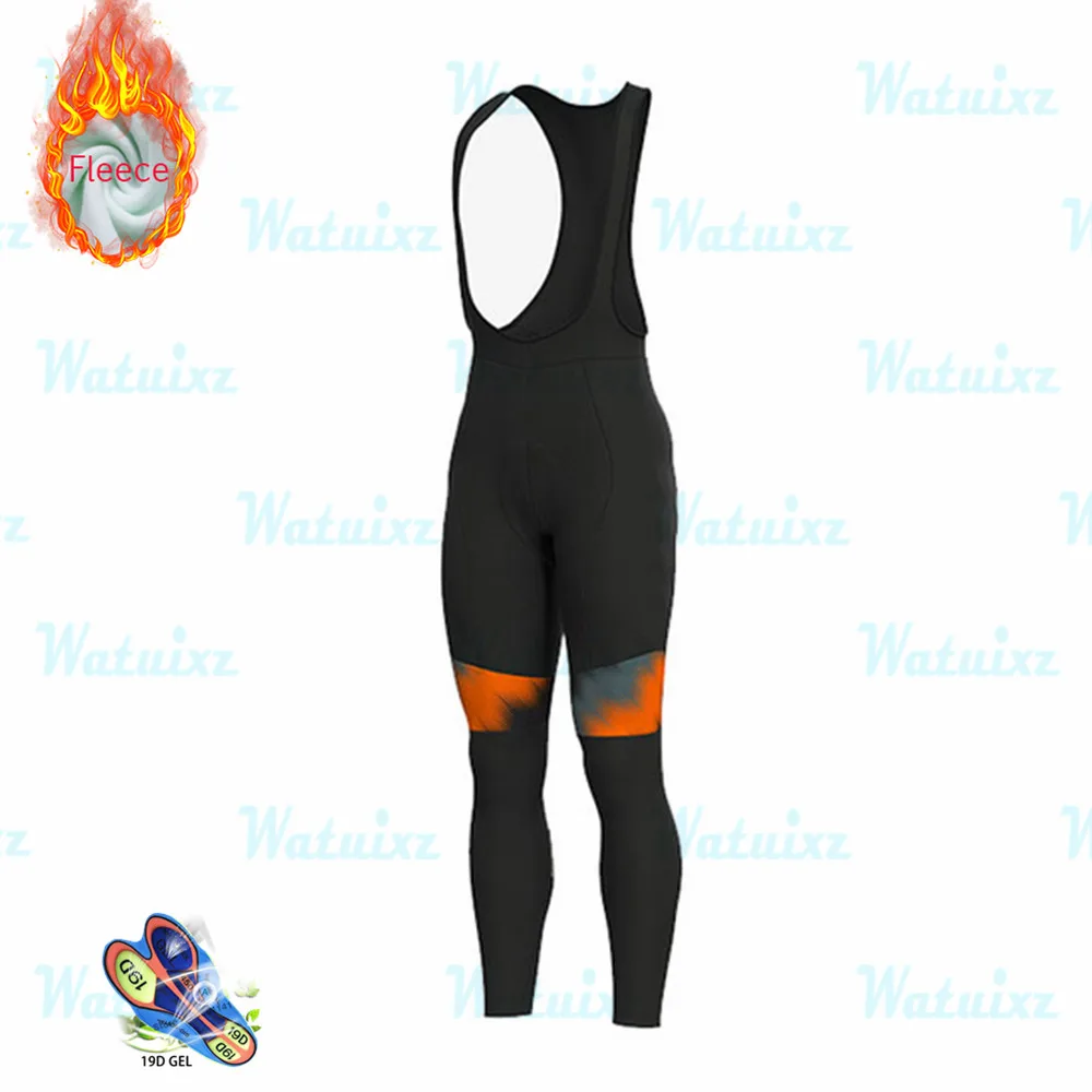 ALEing, Зимняя Теплая Флисовая одежда для велоспорта, Мужская одежда для велоспорта, комплект из Джерси, одежда для велоспорта, комбинезон, теплый Майо, Ropa Ciclismo - Цвет: long pant 1